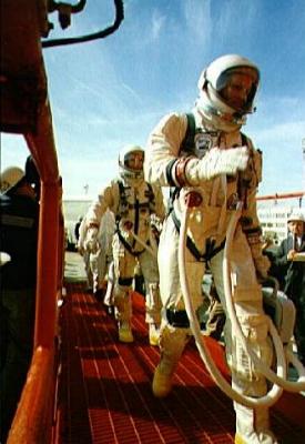 Die Gemini-8-Crew vor dem Start